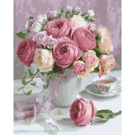 Картина за номерами Ніжний букет троянд, GX22794