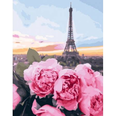 Картина за номерами Квіти в Парижі, GX28562