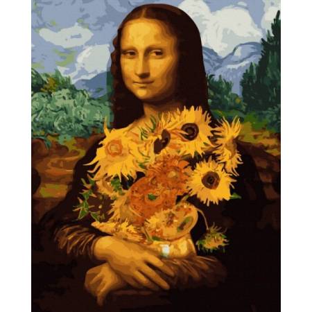 Картина за номерами Мона Ліза з соняшниками , GX41157