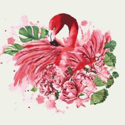 Фламинго и пионы