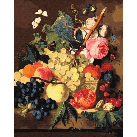 Картина за номерами Кошик із фруктами, KHO5663
