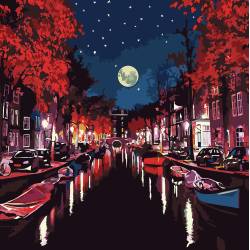 Нічний Амстердам