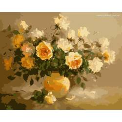Нежно-желтые розы