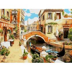 Венецианский мостик, цветной холст