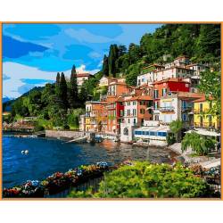Італія Озеро Комо, кольорове полотно