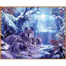 Волчья зима, цветной холст