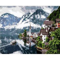 Швейцарские Альпы, цветной холст