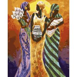 Африканські мотиви, кольорове полотно
