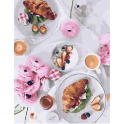 Сніданок по-французьки, кольорове полотно