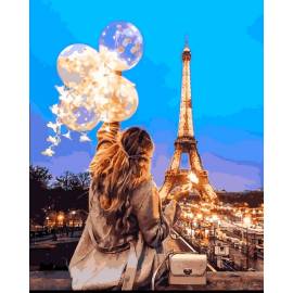 Воздушные шары вечернего Парижа 