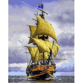 Пиратский Корабль, цветной холст