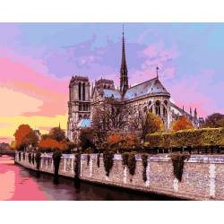 Рассвет над собором Парижской Богоматери